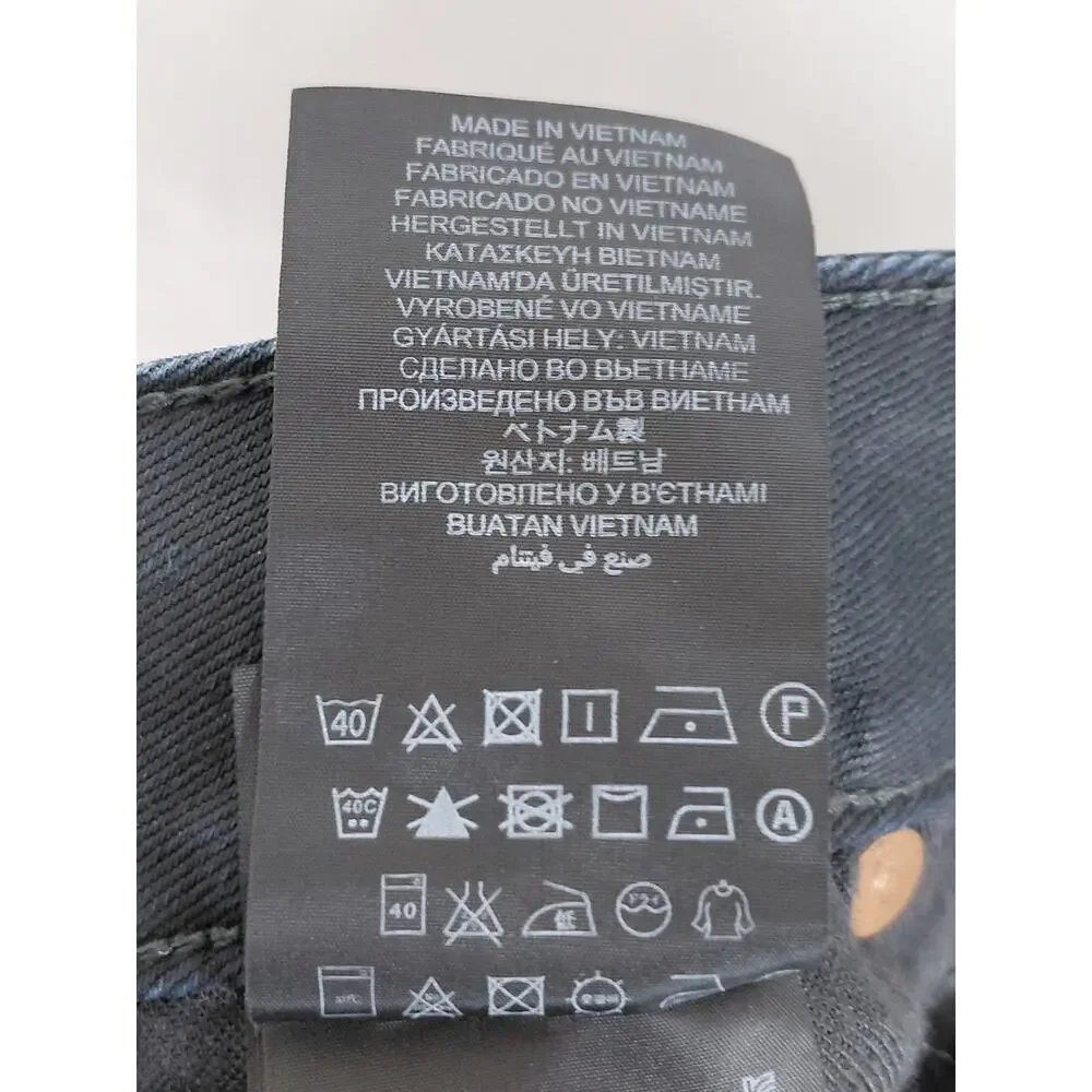 G-Star 3301 Straight Raw Coated Black Denim Jeans Men Size 36